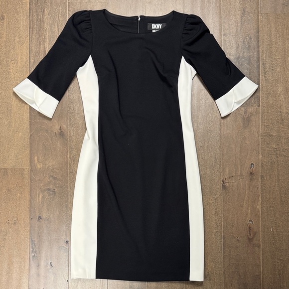 Dkny Dresses & Skirts - DKNY Black and White Long Sleeve Dress